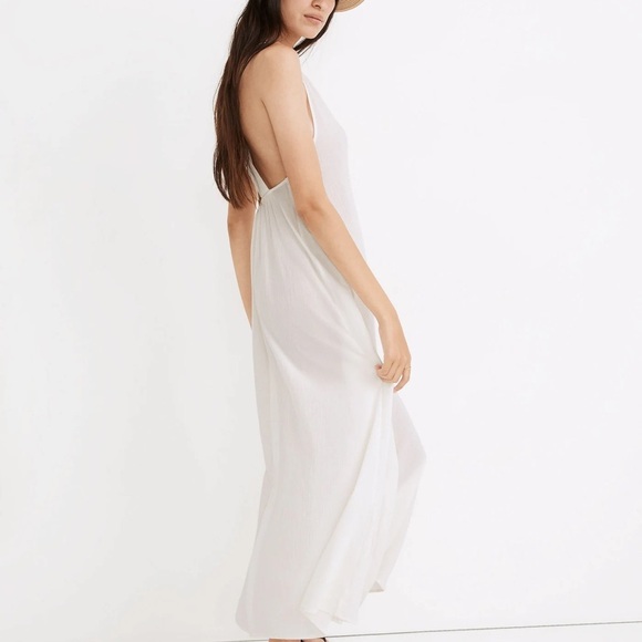 MADEWELL Voile Cross-Back Cover-Up Maxi Dress hobo beachdress SIZE large - Picture 7 of 8